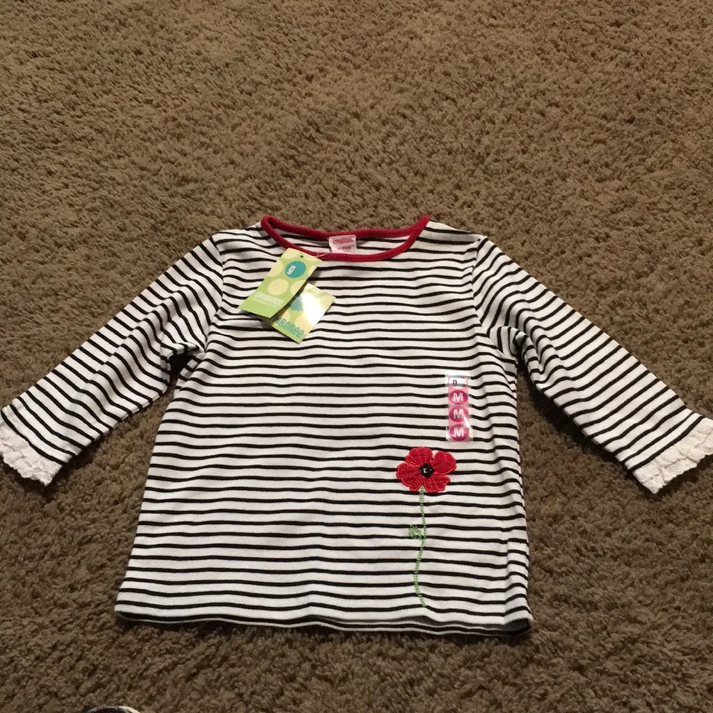 NWTs Vintage Gymboree striped poppy top Sz M-4